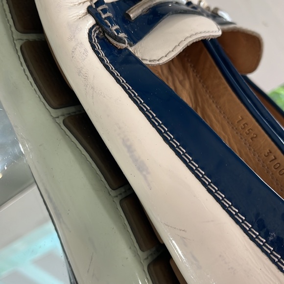 Ice Iceberg Leather Drivers Shoes White / Blue  8 - Picture 9 of 15